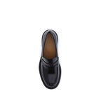 Black Calf Leather Bos Taurus Platform Loafers