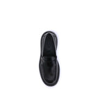 Black Rubber Platform Loafers