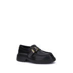 Black Rubber Platform Loafers