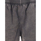 Gray Cotton Bermuda Shorts