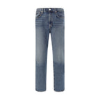Blue Cotton Skinny Jeans