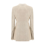 Beige Cotton Blazer