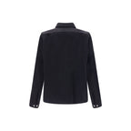 Black Fleece Wool Coat