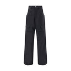Black Wool Cargo Pants
