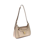 Beige Calf Leather Bos Taurus Shoulder Bag