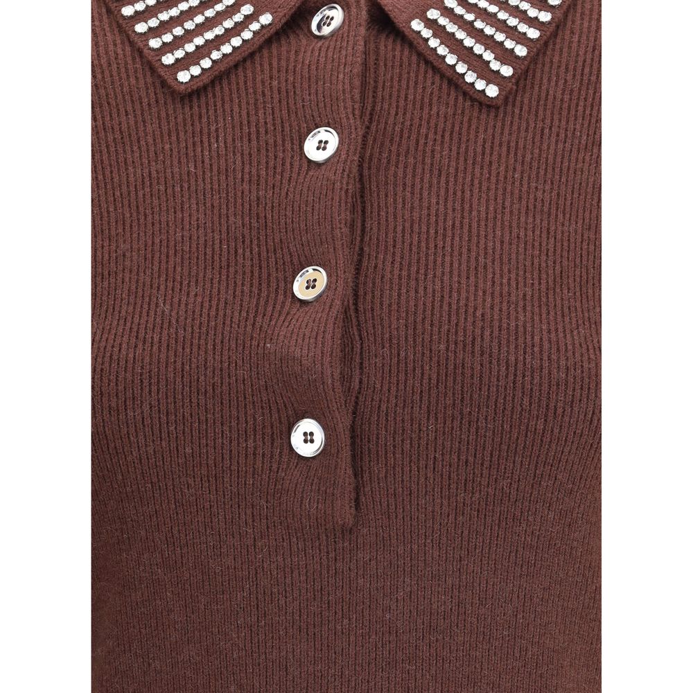 Brown Nylon Sweatshirt