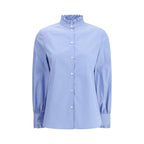 Blue Cotton Pattern Shirt