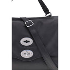 Black Calf Leather Bos Taurus Shoulder Bag