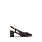 Black Calf Leather Bos Taurus Mid Heel Pumps