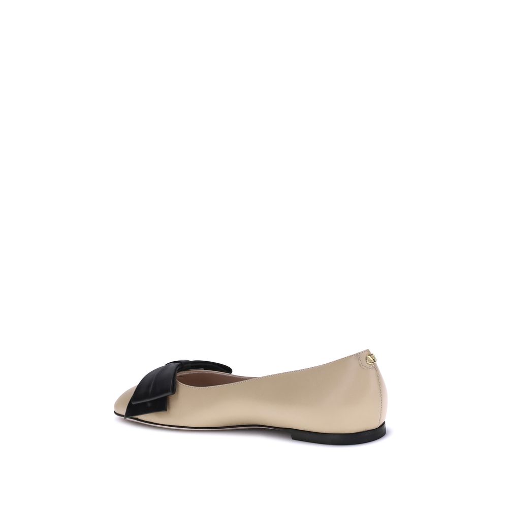 Brown Calf Leather Bos Taurus Ballet Flats