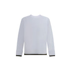White Cotton Long Sleeve T-Shirt