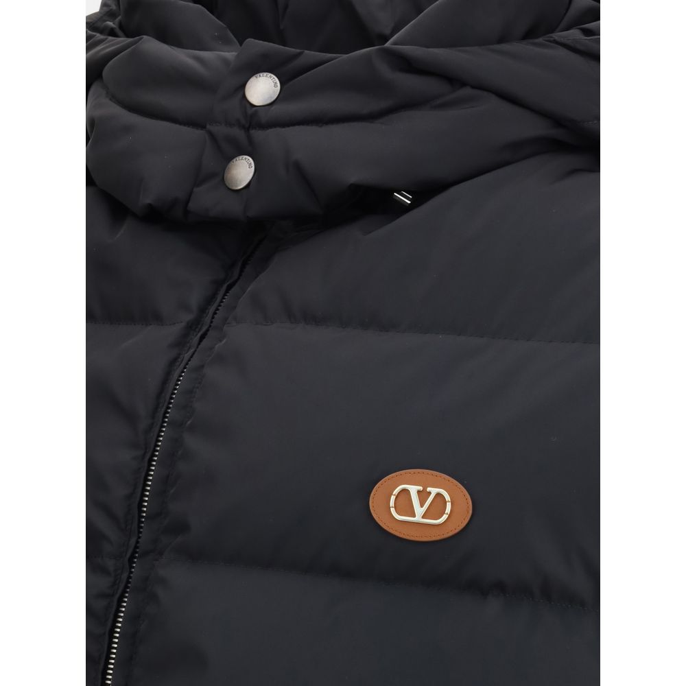Black Goose Down Sleveless Jacket