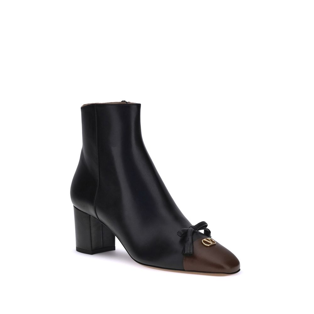 Black Goatskin Ankle Boots
