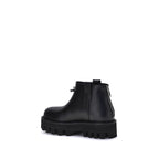 Black Calf Leather Bos Taurus Ankle Boots