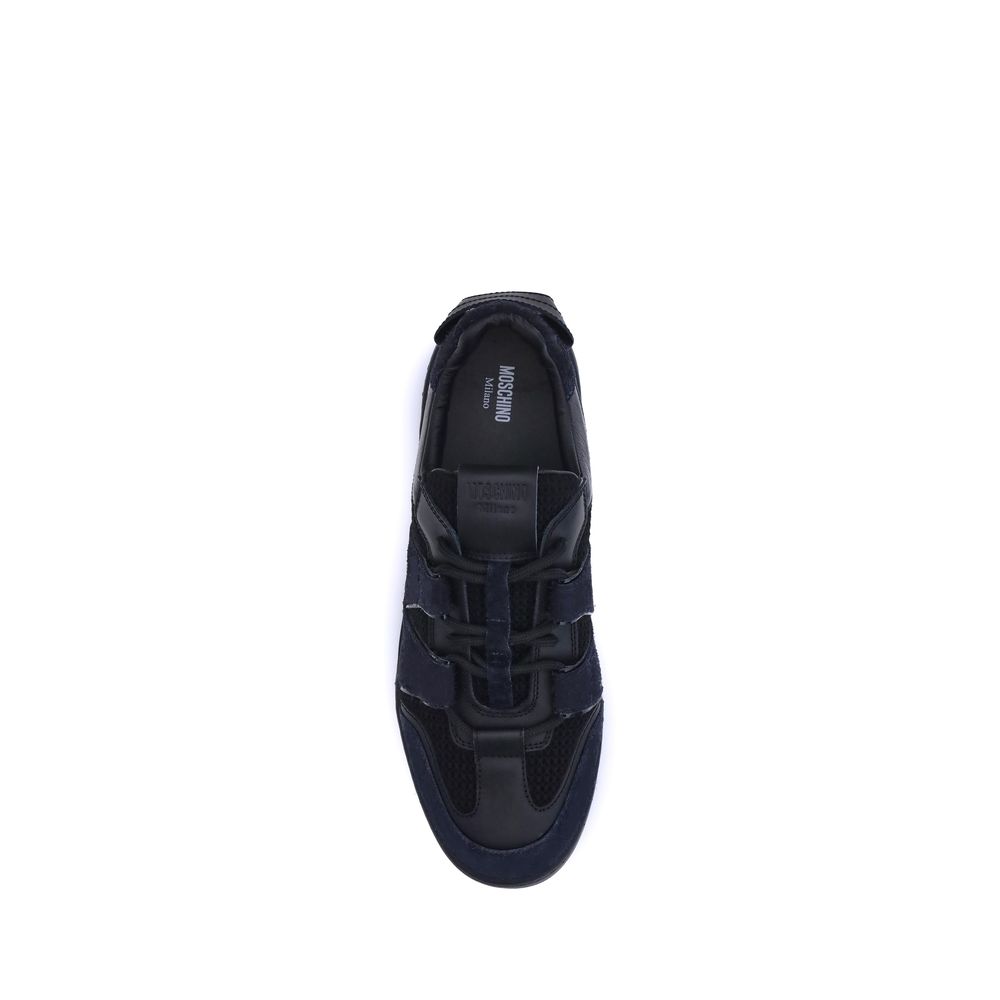 Black Calf Leather Bos Taurus Athletic Sneakers