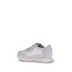 White Polyamide Low Top Sneakers