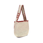 Beige Raffia Shoulder Bag