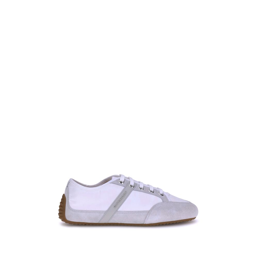 White Rubber Low Top Sneakers