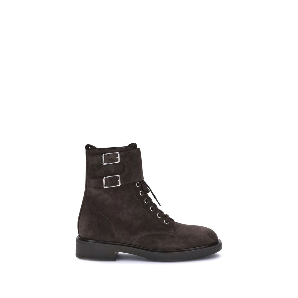 Brown Calf Leather Bos Taurus Lace-Up Boots