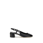 Black Calf Leather Bos Taurus Mid Heel Pumps