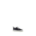 Blue Calf Leather Bos Taurus Low Top Sneakers