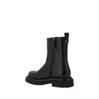 Black Calf Leather Bos Taurus Ankle Boots