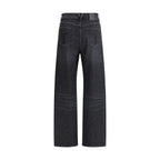 Black Cotton Relaxed Fit Jeans