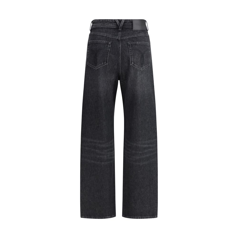 Black Cotton Relaxed Fit Jeans