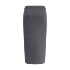 Gray Cashmere Long Skirt