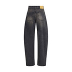 Black Cotton Relaxed Fit Jeans