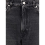 Black Cotton Relaxed Fit Jeans