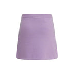 Purple Viscose Mini Skirt