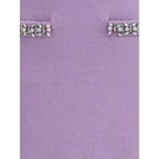 Purple Viscose Mini Skirt