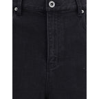 Black Cotton High-Waisted Jean