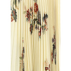 Yellow Polyester Midi Skirt