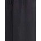 Black Cotton Midi Skirt