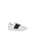 White Calf Leather Bos Taurus Low Top Sneakers