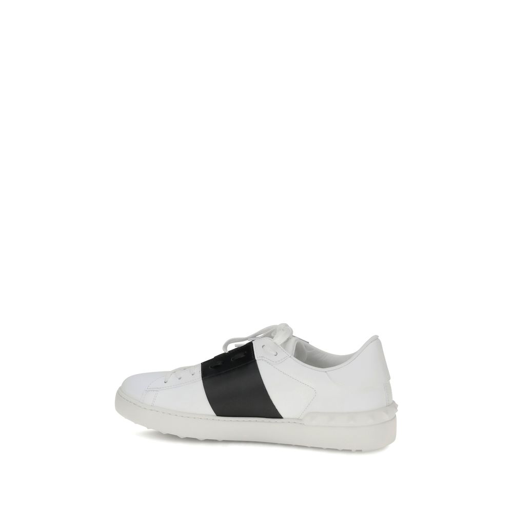 White Calf Leather Bos Taurus Low Top Sneakers