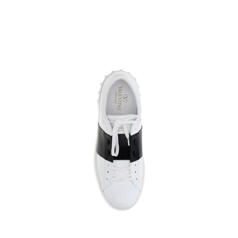 White Calf Leather Bos Taurus Low Top Sneakers