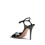 Black Calf Leather Bos Taurus Stiletto Heel Sandals