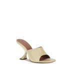 Cream Calf Leather Bos Taurus Stiletto Heel Sandals