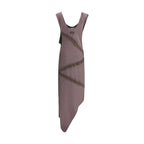 Brown Viscose Casual Dress