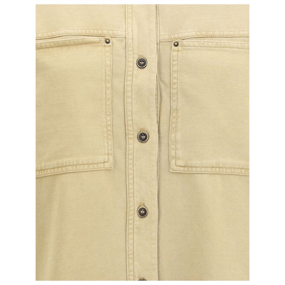 Beige Cotton Dress Shirt