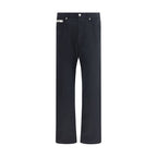 Black Cotton Casual Pants