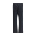Black Cotton Casual Pants