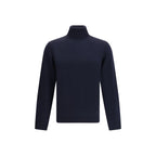 Blue Merino Wool Turtleneck