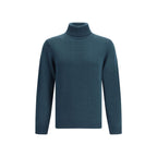 Bicolor Merino Wool Turtleneck