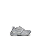 Gray Polyester Platform Sneakers