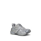 Gray Polyester Platform Sneakers