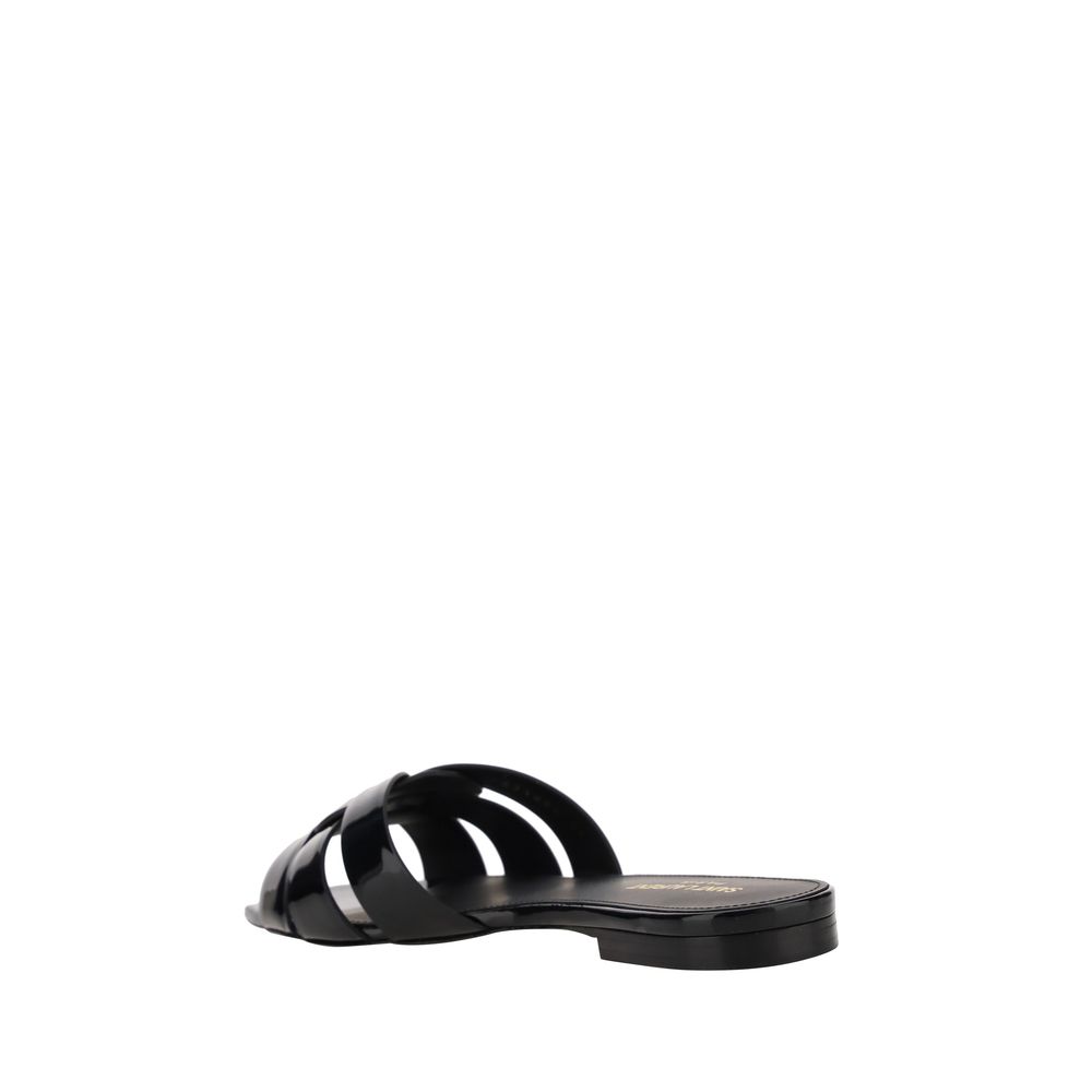 Black Calf Leather Bos Taurus Sandals